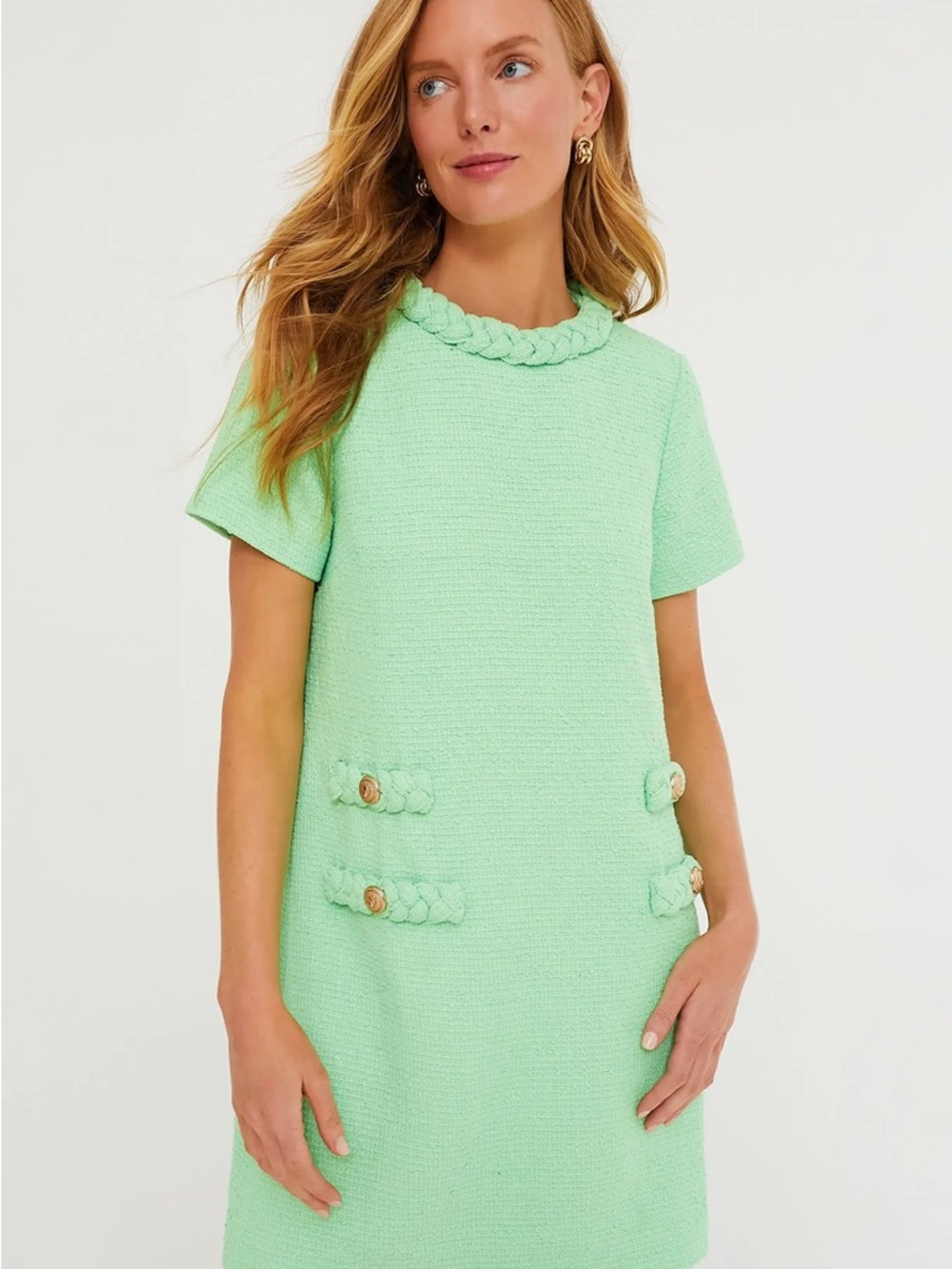 Tuckernuck Palm Beach Green Tweed Jackie Dress Palm Beach Green